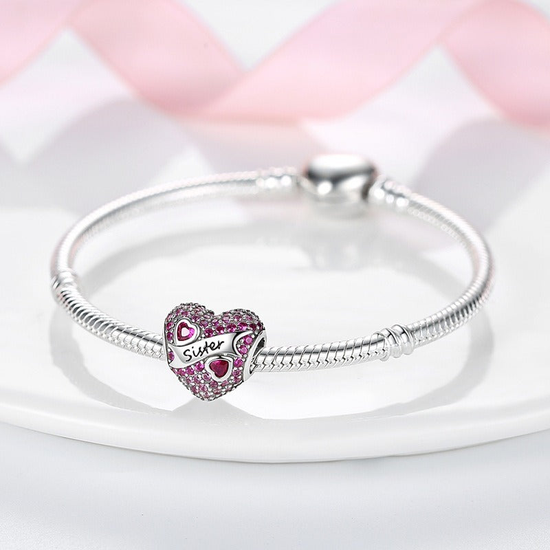 Family and Friendship Series Love Bead Pendant DIY Bracelet Necklace - Korvel