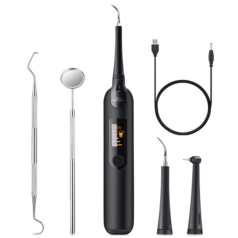 5-Speed Electric Tooth Cleaning Device LED Display Tooth Cleaning Device Set Home Beauty Device To Remove Calculus Tooth Cleaning Device - Korvel