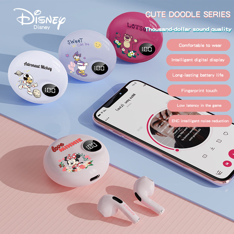 Minnie Mickey Digital Display Bluetooth Headset - Apro6