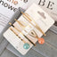 4PCS Colorful Bead Metal Hairpins for Women