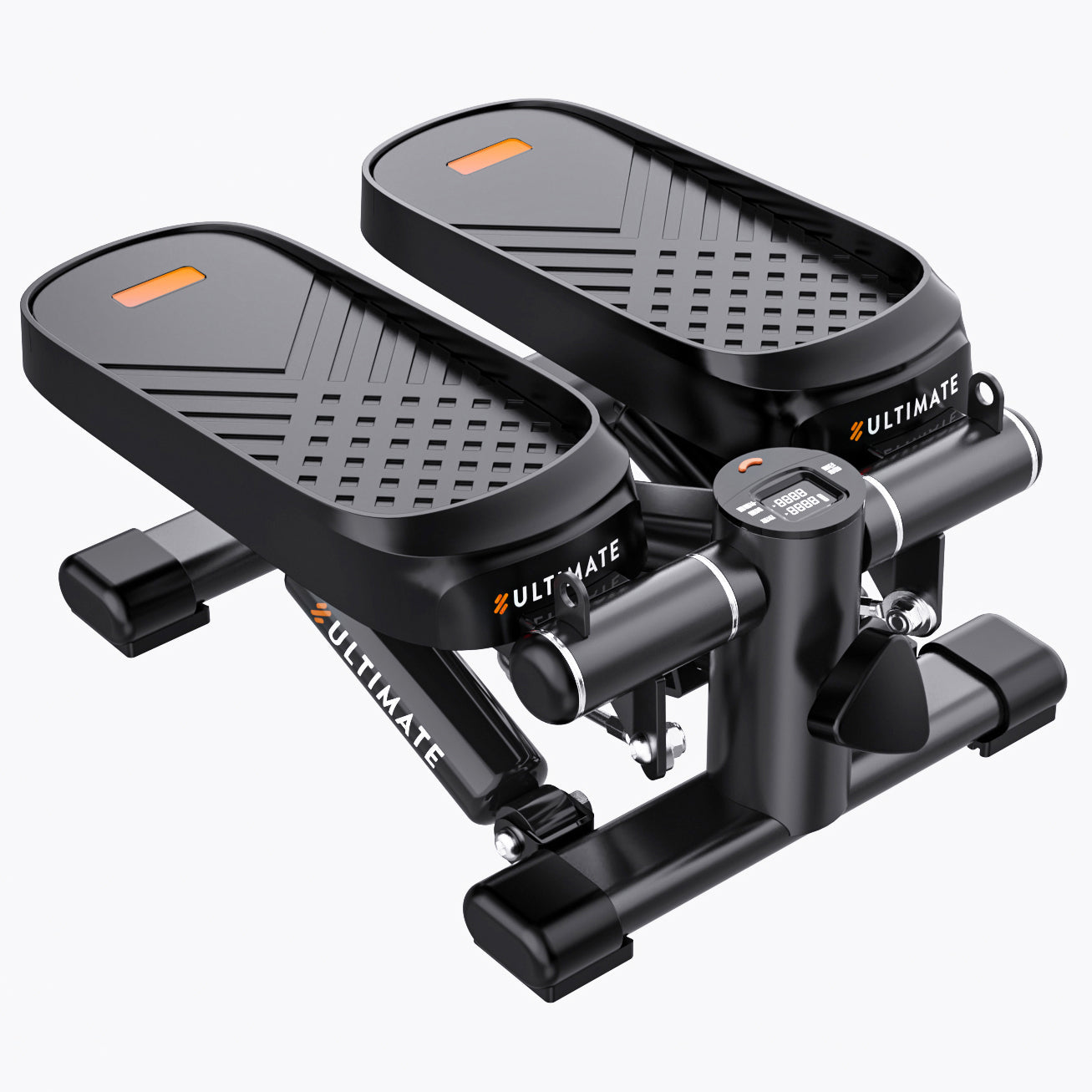 Home Office Exercise 330LBS Capacity Mini Stepper with Resistance Bands and LCD Monitor - Korvel