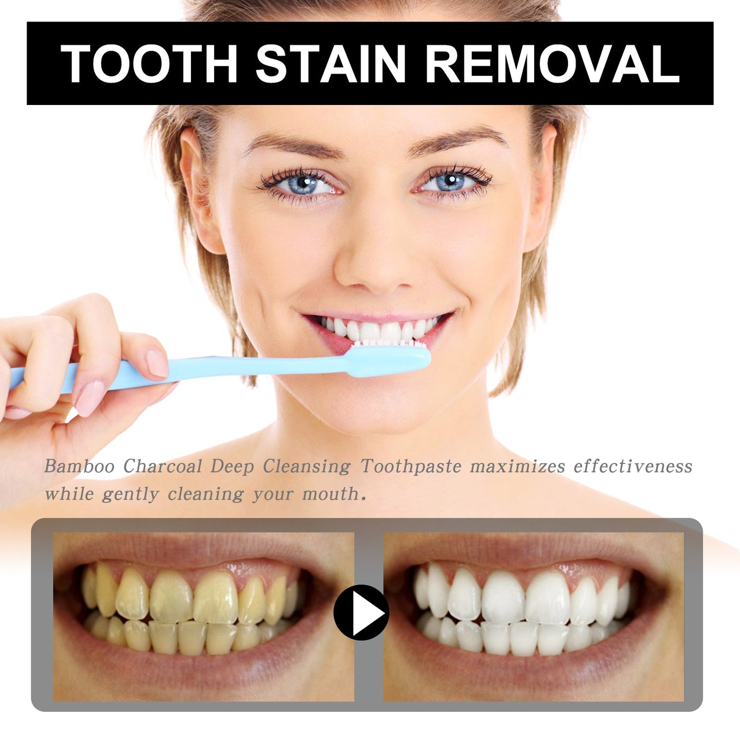 Bamboo Charcoal Whitening Toothpaste for Fresh Breath