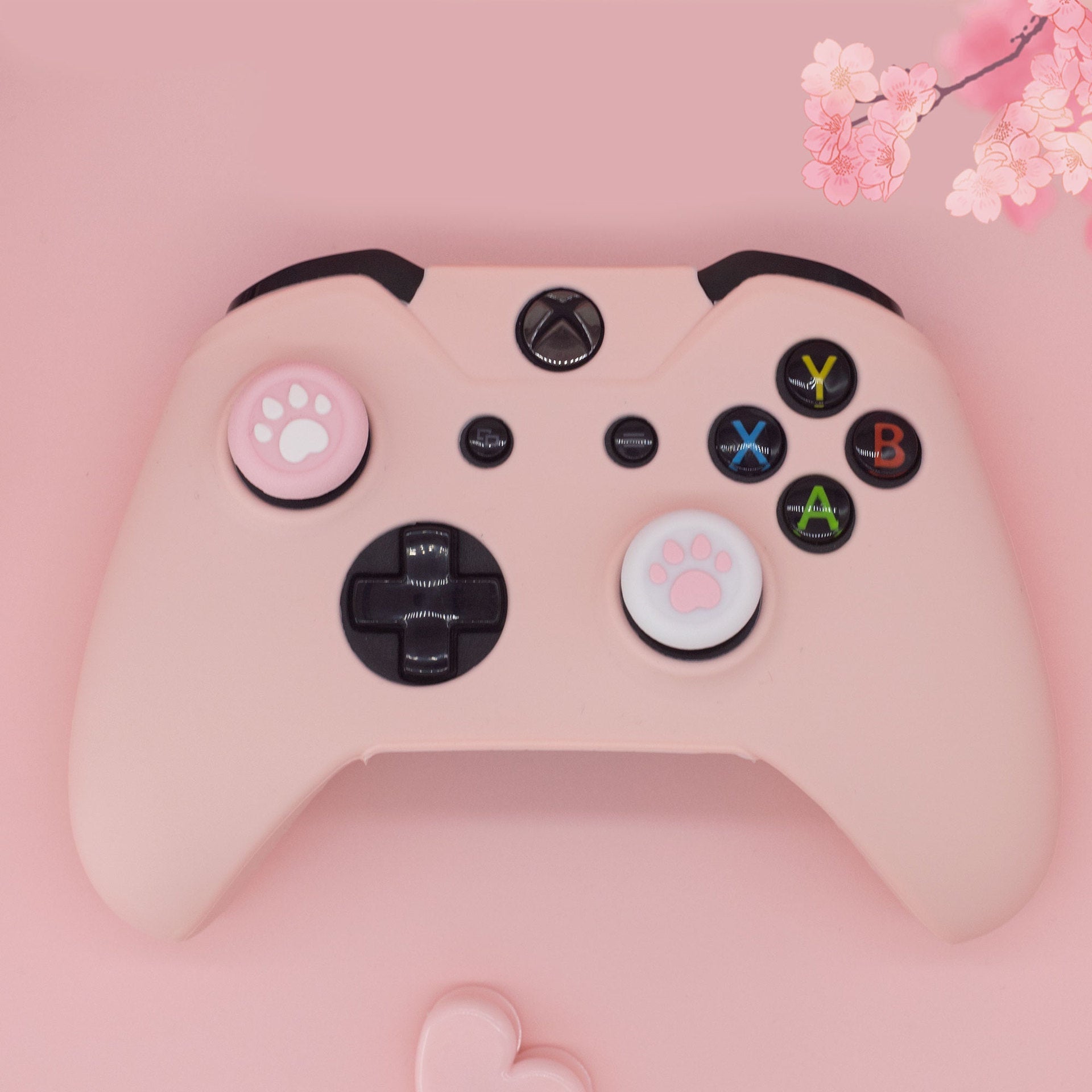 Controller protective cover with spray paint feel, girl pink, fierce male color, game controller silicone cover - Korvel