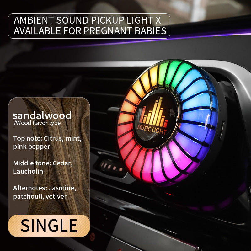 Désodorisant d'Aromathérapie pour Voiture Premium avec Lumière d'Ambiance