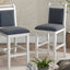 Ensemble de salle à manger surélevé en bois TOPMAX 3 pièces - Blanc et gris