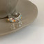 Anillo de Diamante de Circonita de Color Dopamina Love para Mujeres