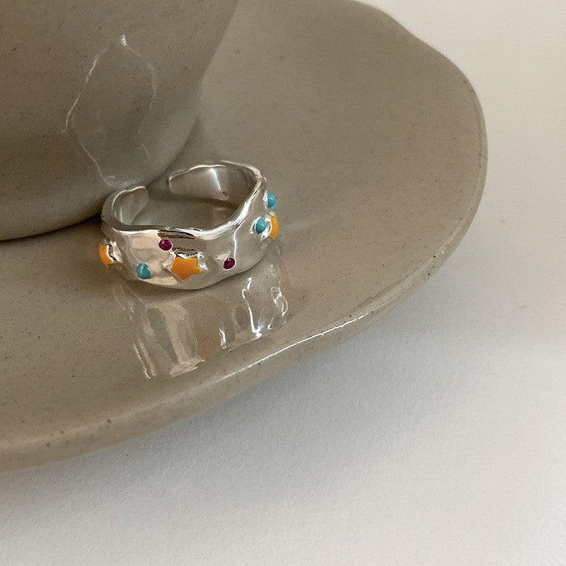 Anillo de Diamante de Circonita de Color Dopamina Love para Mujeres