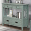 36'' Farmhouse Pine Wood Console Table Entry Sofa Table with 4 Drawers & 1 Storage Shelf (Retro Blue) - Korvel