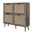 4 Door Shoe Rack, Freestanding Modern Shoe Storage Cabinet, for Entryway - Korvel