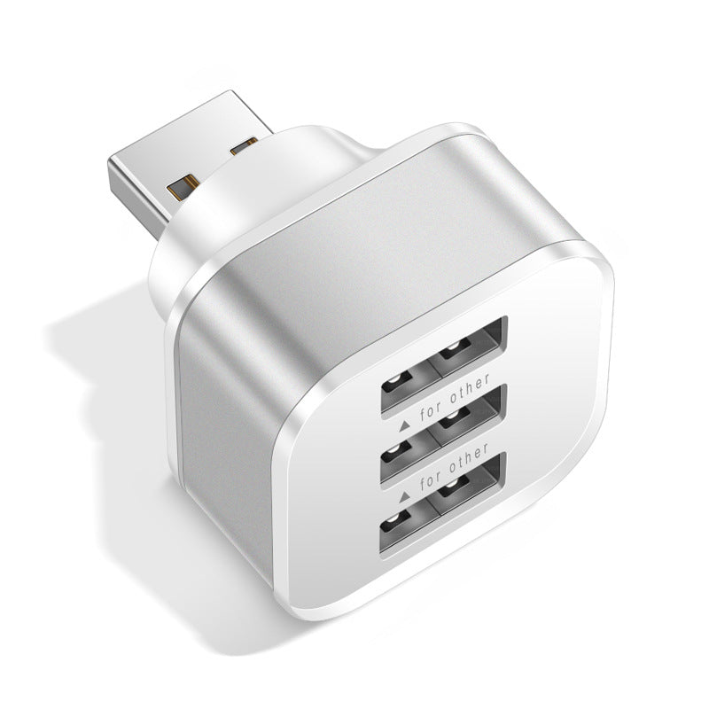 Luminous 3 USB mobile phone charging head with 1/3 expansion port, multi port USB mobile phone charger - Korvel