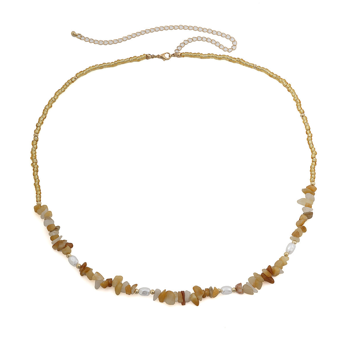 Gravel imitation pearl beach waist chain waist chain jewelry versatile single-layer bead body chain - Korvel