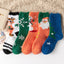 Christmas orange socks for children, winter thick INS trendy warm home socks, coral fleece flooring - Korvel