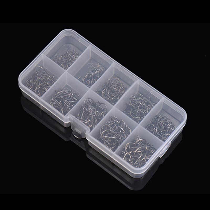 LEO 600PCS High Carbon Steel Fishing Hooks - Sharp Barbed Circle