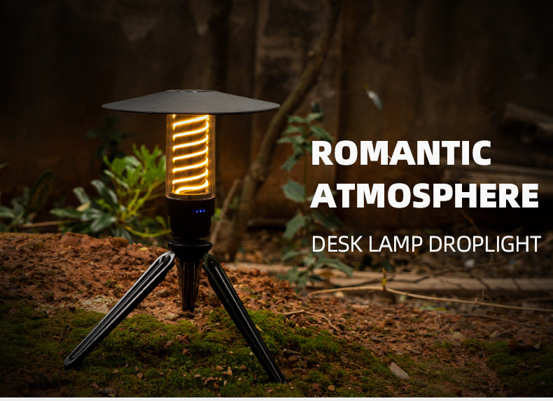 Lampe de camping portable pour extérieur avec trépied