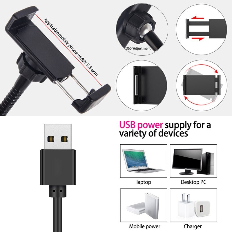 8-Inch Dimmable LED Ring Light Kit for Makeup and Streaming