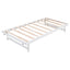 Lit plateforme de taille complète avec trundle ajustable - Blanc