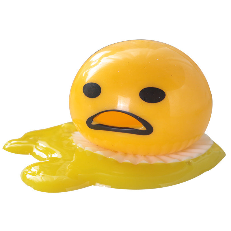 Vomit Egg Yolk Lazy Egg Yolk Brother Pinch Music Milk Yolk Vomit Egg Ball Stress Relief Toy ﻿ - Korvel