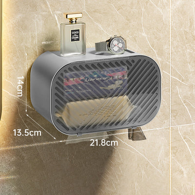 No punching wall-mounted tissue box toilet rolls paper torage box - Korvel
