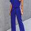 Single Shoulder Short Sleeve Jumpsuit - Korvel
