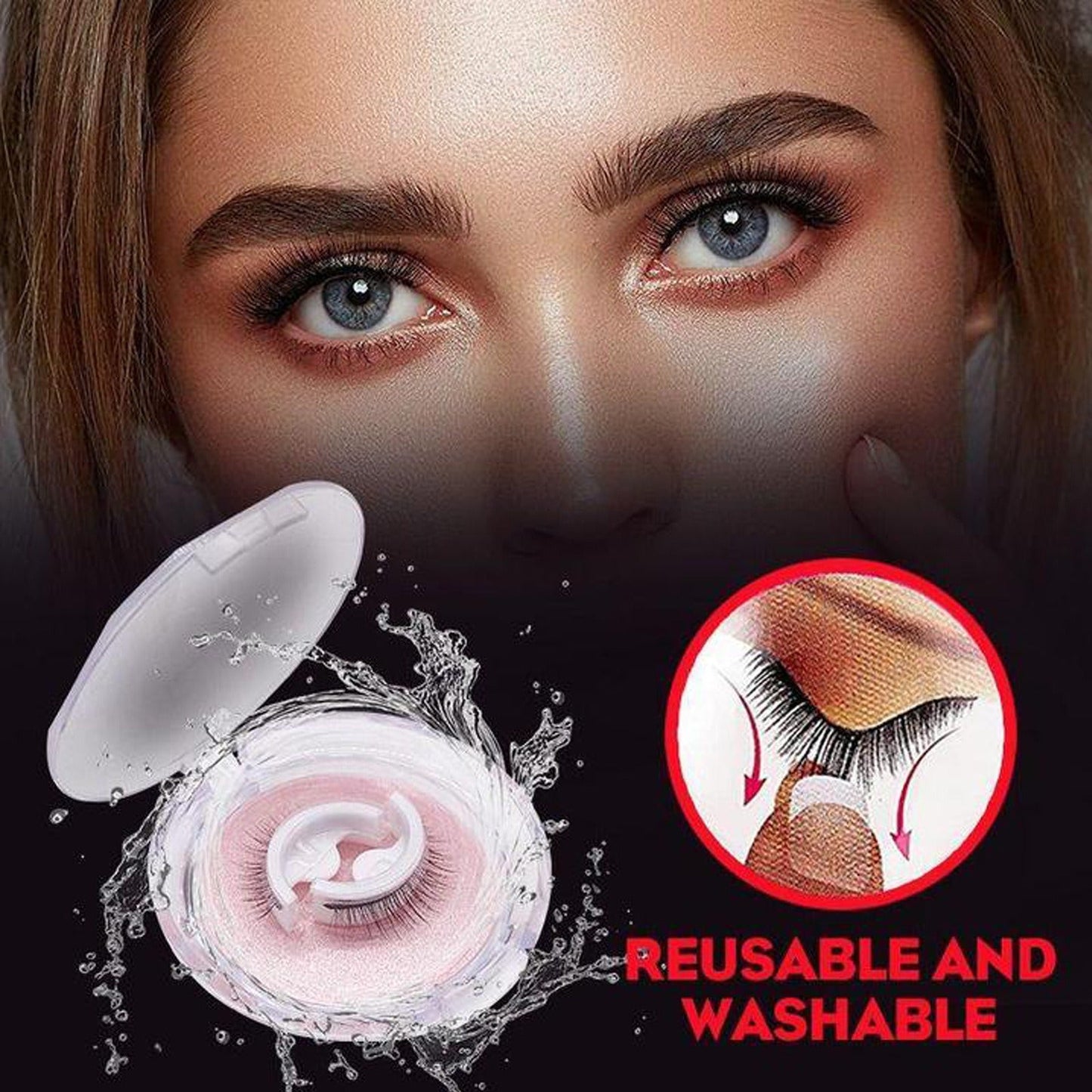 Reusable 3D Mink Lashes Natural False Eyelashes Self Adhesive Fake Glue Free Makeup Eyelash Extension Silk - Korvel
