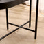 2-Tier Black Side Table with Storage Sofa Table for Living Room Metal Frame & Wooden Desk End Table - Korvel