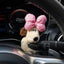 Adorable Adorno de Perro de Peluche para Decoración del Interior del Coche