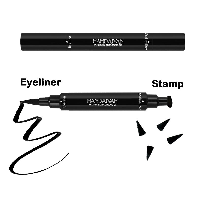 HANDAIYAN Double Ended Stamp Eyeliner Pencil Triangle Stamp Eyeliner 2 In 1 Waterproof Eyeliner - Korvel