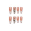 Long Wearing Nails 24 Pieces Of Finished Fake Nails Press On Nails French Ballet Manicure - Korvel