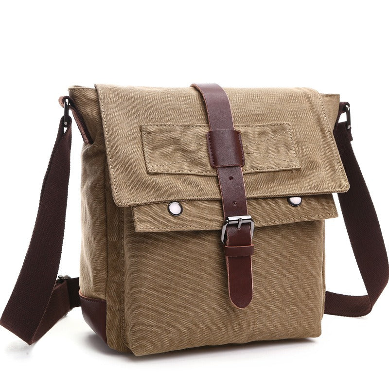 Men Business Messenger Bags For Men Shoulder Bag vintage Canvas Crossbody Pack Retro Casual Office Travel Bag - Korvel