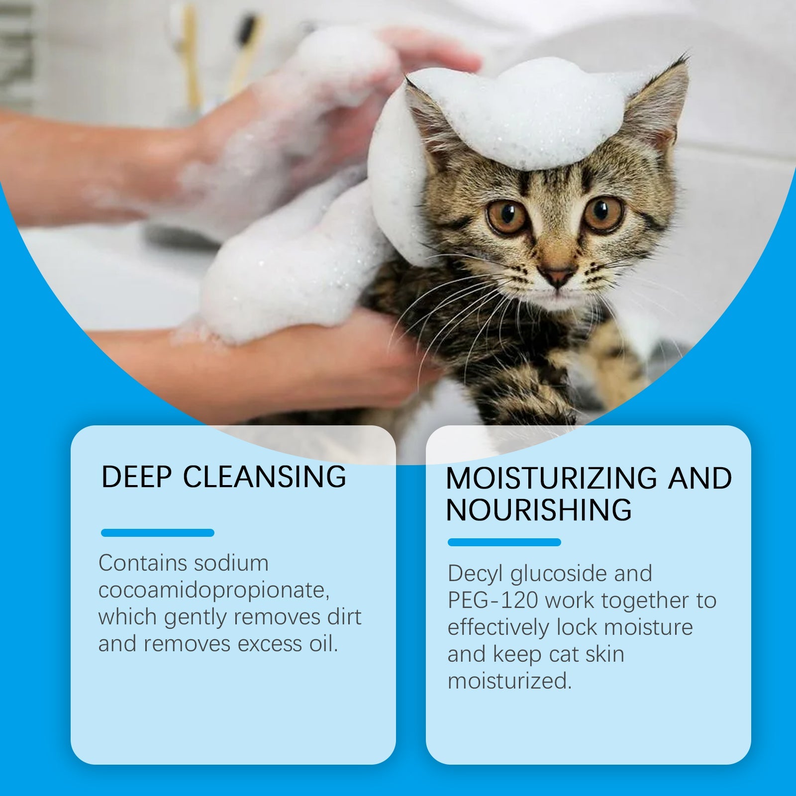 Cat Cleaning Mousse With Kitty Cleaning Foam Pet Care Gentle Non-Irritating Cleaning Mousse - Korvel