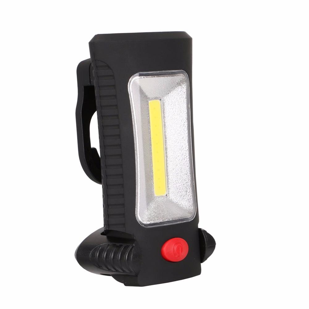 2-Modes COB LED Magnetic Working Folding Hook Hanging Lamp Torch Linternas  Flashlight Handy Lighting Use 3x AAA - Korvel
