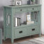36'' Farmhouse Pine Wood Console Table Entry Sofa Table with 4 Drawers & 1 Storage Shelf (Retro Blue) - Korvel