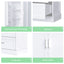 Tall Bathroom Storage Cabinet, Cabinet with Two Doors and Drawers, Adjustable Shelf, MDF Board, White - Korvel