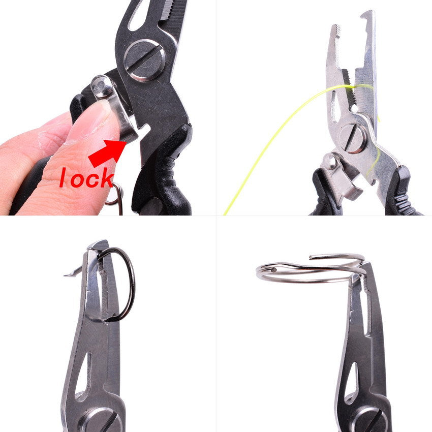 Fish Hook Pliers Small Fishing Pliers Luya Stainless Steel Mouth Fishing Horse Fishing Line Scissors Lengthened Opening - Korvel