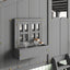 Twin over Twin House Bunk Bed with Roof , Window, Window Box, Door , with Safety Guardrails and Ladder, Grey - Korvel