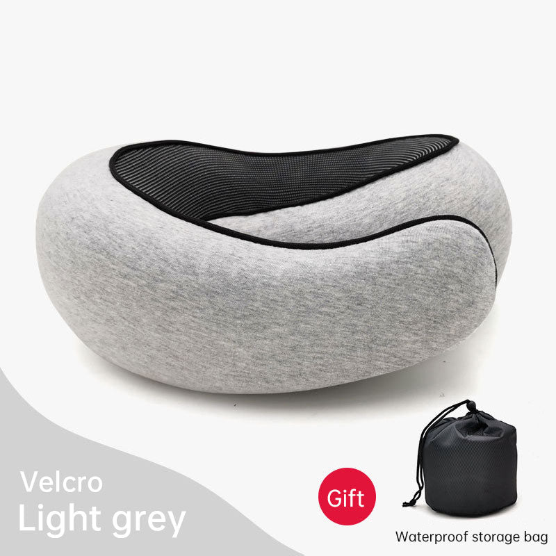 Memory Foam Neck Pillow Cervical Vertebra Travel Portable Noon Break Aircraft U Type Of Pillow Sleep Camping Pillow Carry Bag - Korvel