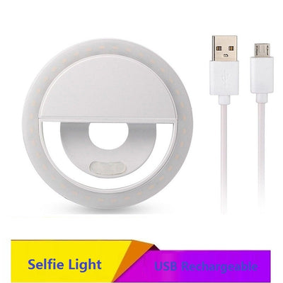 USB Charge LED Selfie Ring Light for Mobile Phones