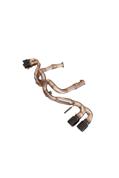 SPDZ1 Performance Catback Exhaust for 2020+ Chevrolet Corvette C8 | Black Quad Tips | 6.2L V8 - Korvel