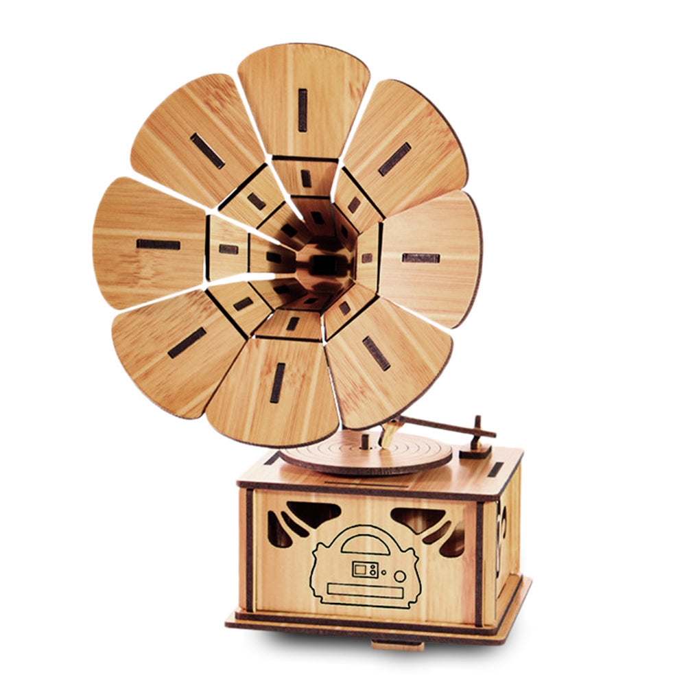 Woodcraft Assembly Kit 3D Jigsaw Puzzle - Phonograph - Korvel