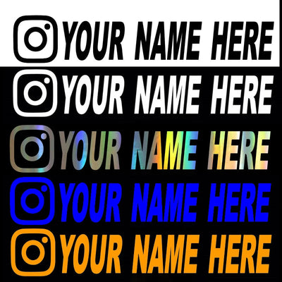 Custom username car stickers personalized Instagram motorcycle vinyl stickers - Korvel
