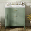 30-Inch Bathroom Vanity with Ceramic Sink Combination, Ample Storage - Features 1 Pullout and Multifunctional Shelf Dividers - Korvel
