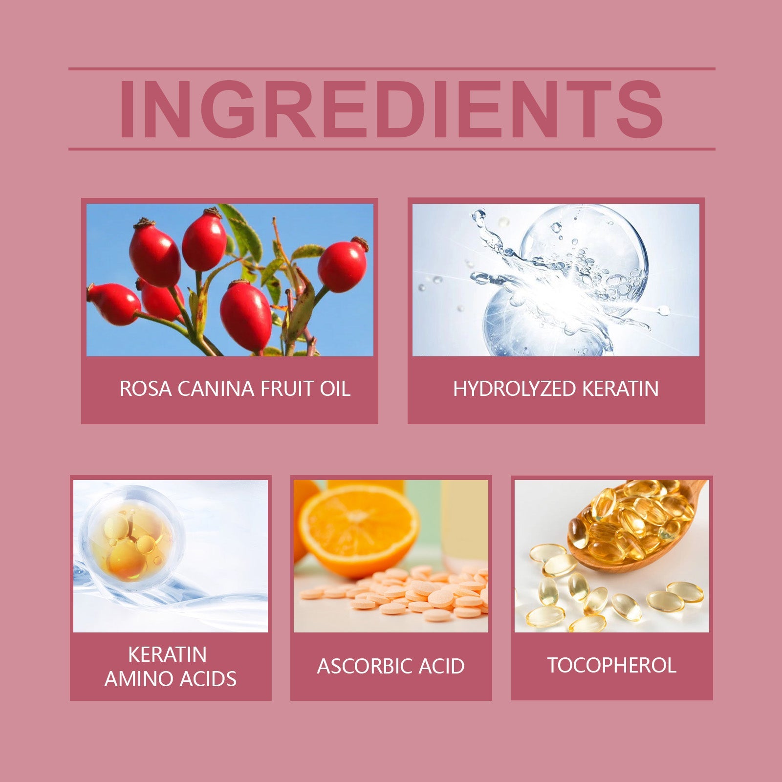 Rose Hip Oil Hair Care Capsule Scalp Massage Dry Hair Smooth Moisturizing Soft Hair Care Capsule - Korvel