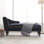 58-Inch Velvet Lounge Chair with Nailhead Trim