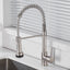All copper spring faucet, kitchen sink with rotatable pull-out paint, black and gold dots - Korvel