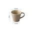 Juego de Taza de Café y Plato de Cerámica Artesanal Gruesa