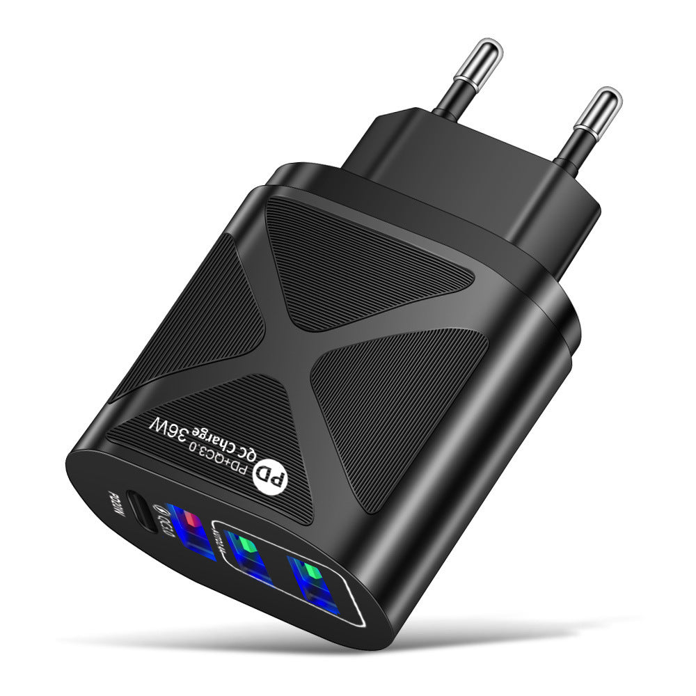 36W PD+QC3.0 2.4A Dual USB Fast Charging Phone Charger - Korvel