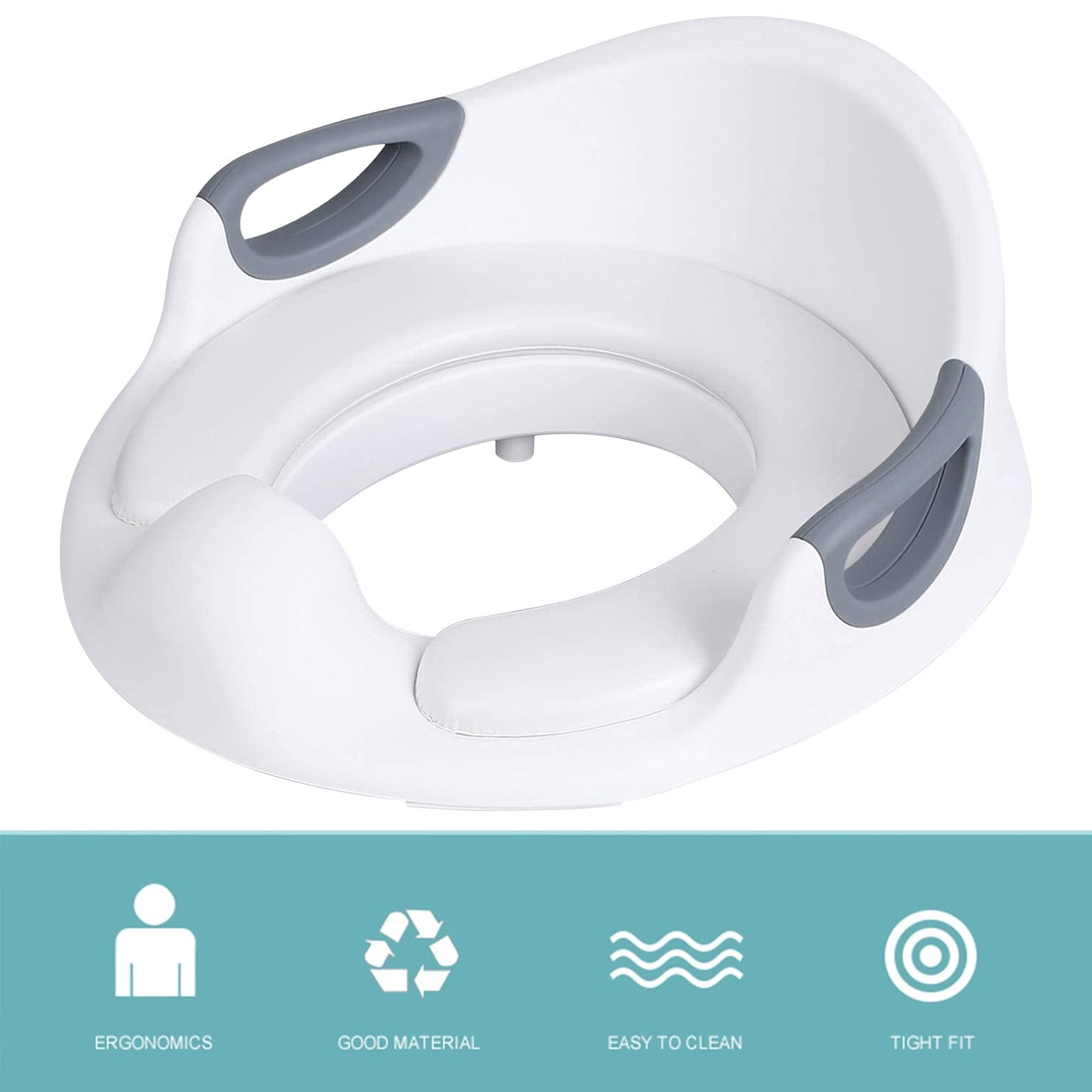 Toilet Seats for Children Baby Handles Backrest Baby Unisex Potty Training Urinal Portable Commode Pew Ring Home Supplies - Korvel