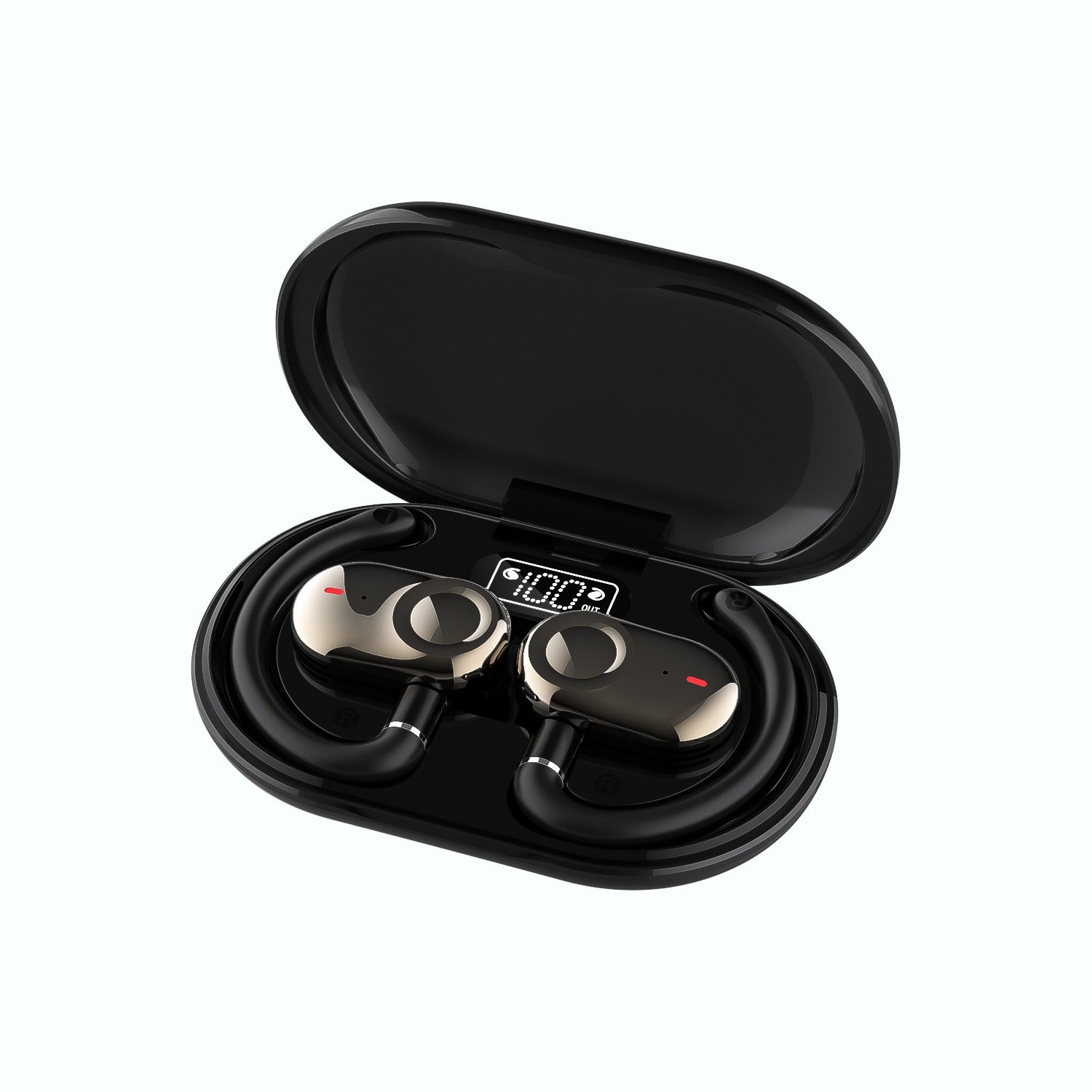 JM18 Bluetooth earphones wireless stereo OWS dual axis rotating hanging ear earphones - Korvel