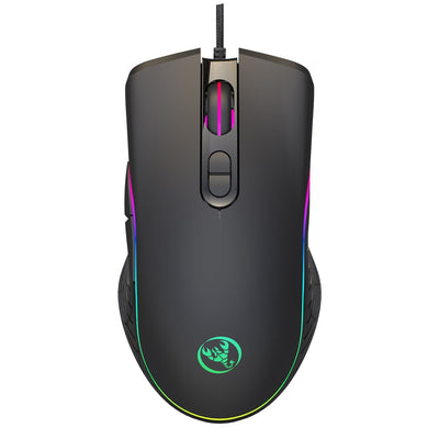 Wired gaming mechanical mouse glowing RGB PUBG e-sports computer laptop USB mouse - Korvel