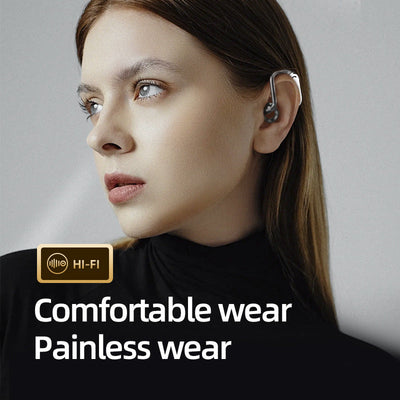 GT-R Bluetooth Earphones Hanging Ear Bone Conduction Wireless Bluetooth Earphones Long Range Office Business Digital Display Screen - Korvel